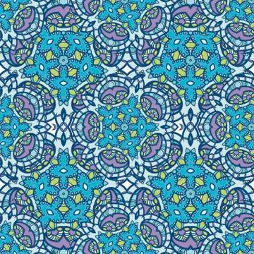 Seamless circle pattern. Islam, Arabic, Indian, ottoman motifs. Mandala desig Stock Illustration