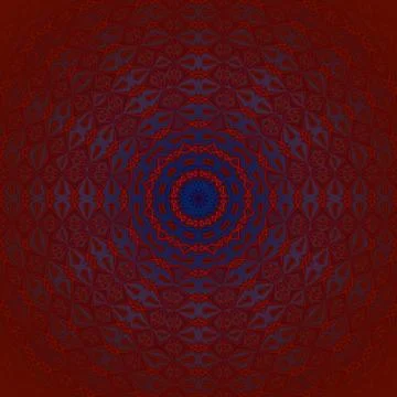 Seamless circle pattern red blue blurred Stock Illustration