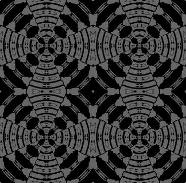 Seamless circle pattern silver gray black Stock-Illustration