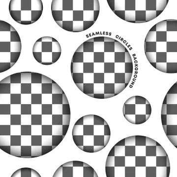 Seamless circle pattern on transparent background. Vector design illustration 스톡 일러스트