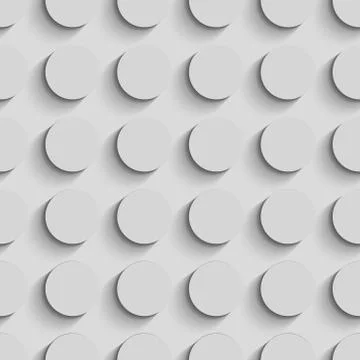 Seamless Circle Pattern. Vector Soft Background. Regular White Texture Stock Illustration