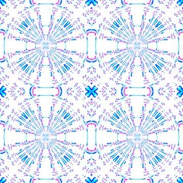 Seamless circle pattern white blue violet Stock Illustration
