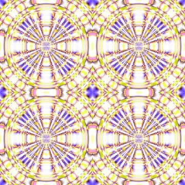 Seamless circle pattern white purple green Stock Illustration