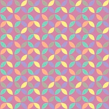 Seamless Circle Retro Pattern Illustrazione stock