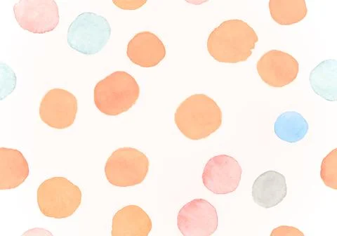 Seamless Circle Template. Blue Decorative Blots Stock Illustration