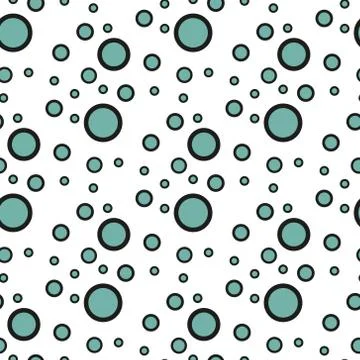 Seamless circle vector pattern. Modern stylish texture. Repeating circles Illustrazione stock