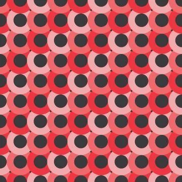 Seamless Circles Abstract Fugires Pattern Stock Illustration