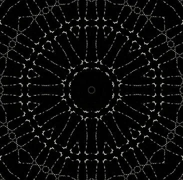 Seamless circles pattern black white Illustrazione stock