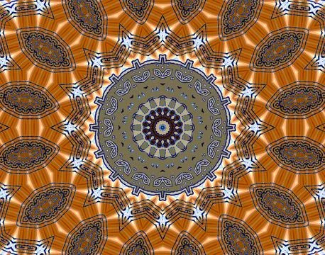 Seamless circles pattern brown Stock Illustration