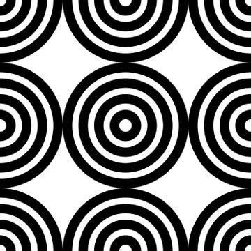 Seamless circles pattern. Memphis group style Stock Illustration