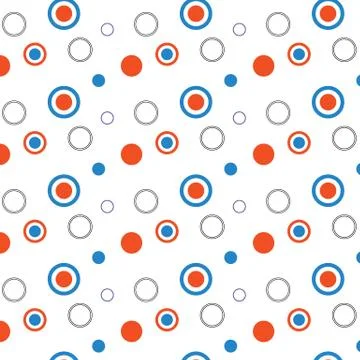 Seamless circles pattern. red  Polka dot  Pattern. Background Stock Illustration