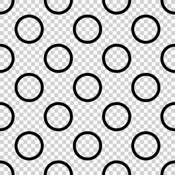Seamless circles pattern. Repetitive minimalistic background with rings tex.. Illustrazione stock