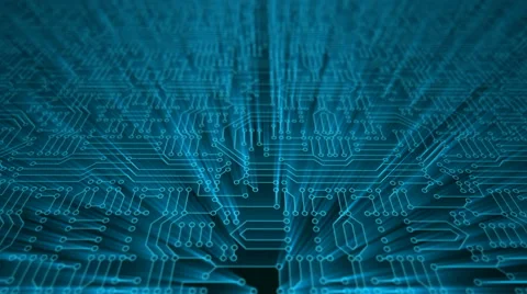 Seamless circuit board loop. Data stream, transfer, digital security concept. Stock Footage 68818474