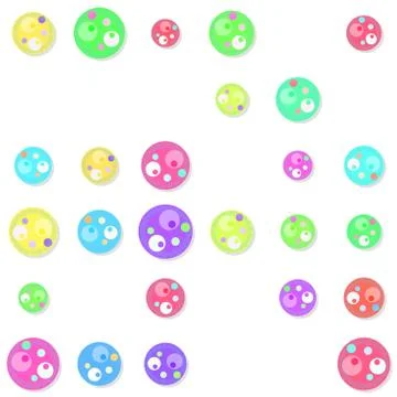 Seamless circular elements pattern on white Illustrazione stock