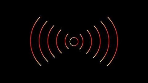 Seamless circular lines pattern radio wave background, radio wave illustrat.. Illustrazione stock