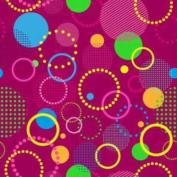 Seamless with circular pattern Stock Illustration