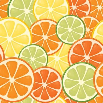 Seamless citrus Stock Illustration