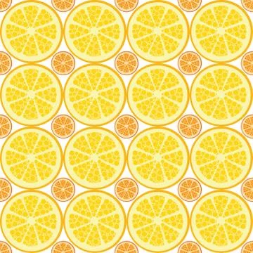 Seamless citrus pattern Stock Illustration
