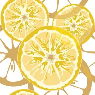 Seamless citrus pattern Stock Illustration