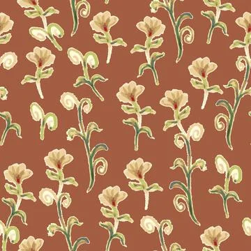 Seamless classic flowers pattern background , greeting card or fabric Stock Illustration