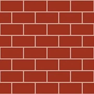 Seamless Classic Red Brick Wall Texture Background Pattern 库存插图