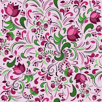 Seamless classic rose background Stock Illustration