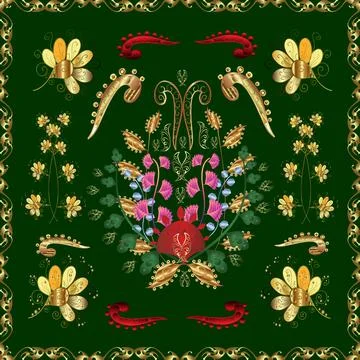 Seamless classic vector golden pattern. Traditional orient ornament. Classic vin 스톡 일러스트