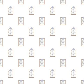 Seamless clipboard checklist pattern for organization and management Stock Illustration