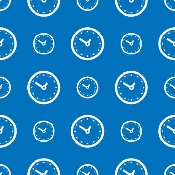 Seamless clock pattern Illustrazione stock