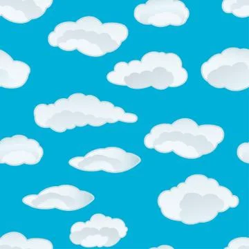 Seamless cloud background Illustrazione stock