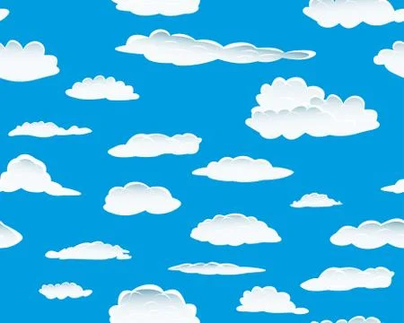 Seamless cloud background Stock Illustration