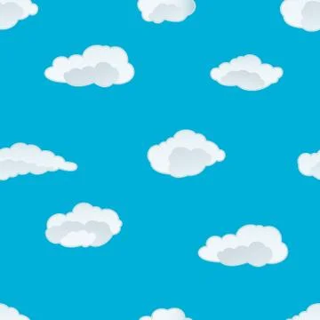 Seamless cloud background Stock Illustration