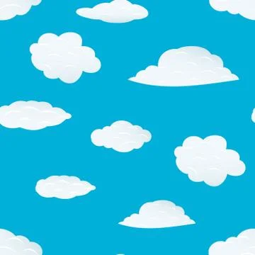 Seamless cloud background Stock Illustration