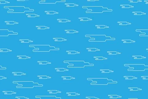 Seamless cloud pattern in an abstract style. Simple vector illustration. イラスト素材