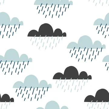 Seamless cloud pattern. Creative sky texture for fabric, wrapping, textile Stock Illustration