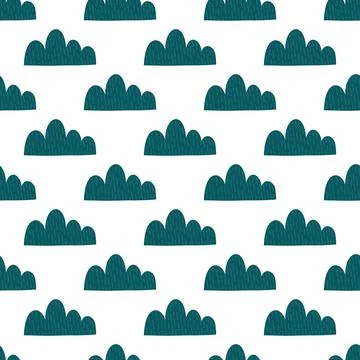 Seamless cloud pattern. Creative sky texture for fabric, wrapping, textile Stock Illustration