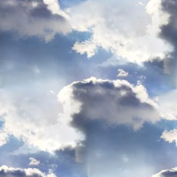 Seamless cloud sky blue wallpaper texture Stock Photos