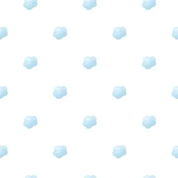 Seamless cloudlet pattern. Ordered clouds background elements for prints Stock Illustration