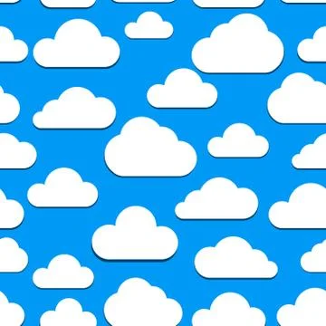Seamless clouds background Stock Illustration