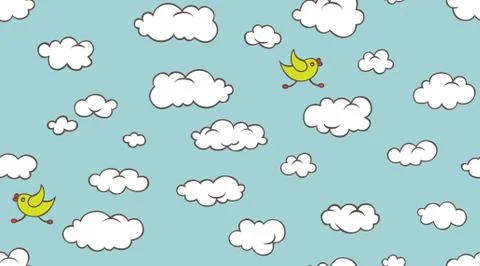 Seamless clouds background Stock Illustration