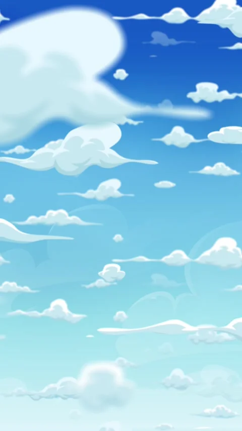 Seamless Clouds On Blue Sky Vertical Animation Stock Footage 328368838