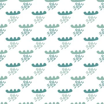 Seamless clouds pattern Stock Illustration