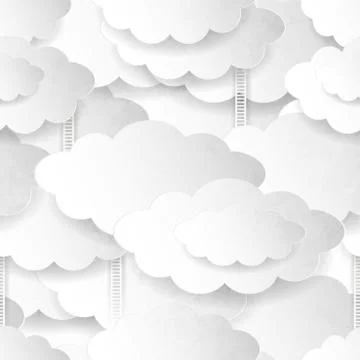 Seamless Cloudy Background Stock Illustration