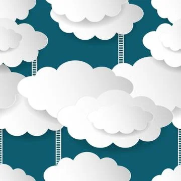 Seamless Cloudy Background Stock Illustration