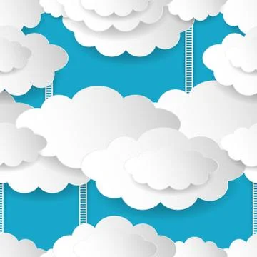 Seamless Cloudy Background Stock Illustration