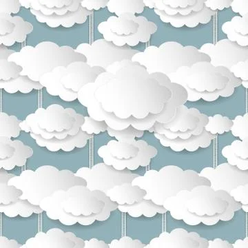 Seamless Cloudy Background Stock Illustration
