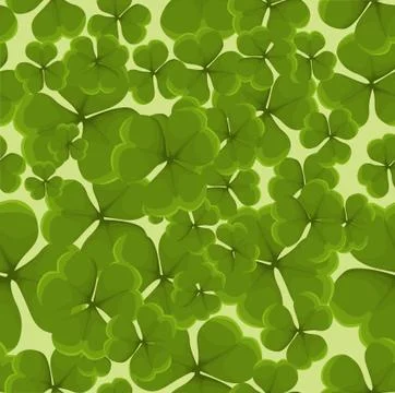 Seamless clover background Stock Illustration