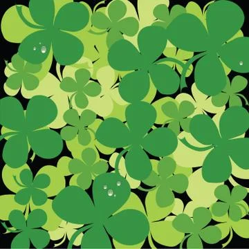 Seamless clover background 스톡 일러스트