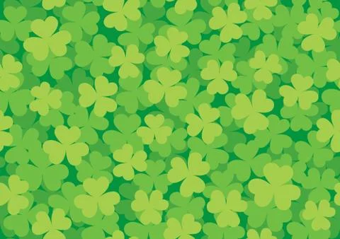 Seamless Clover Pattern Bright Stockillustratie