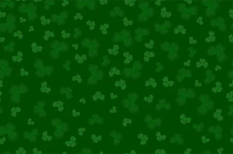 Seamless clover pattern on the green background. Illustrazione stock